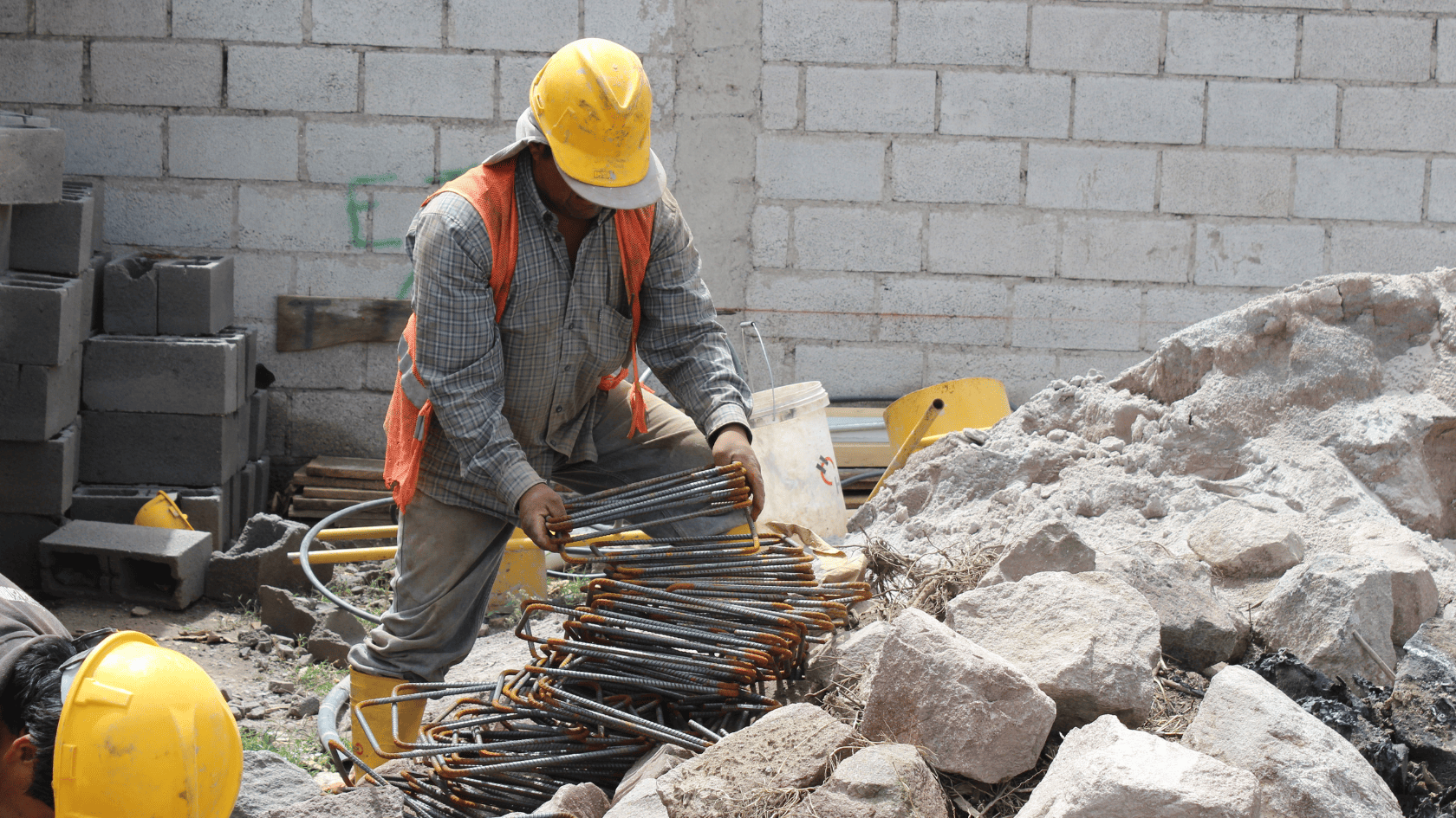 worker at construction site